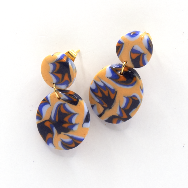 Oorbel Steker Rond/Ovaal Splash