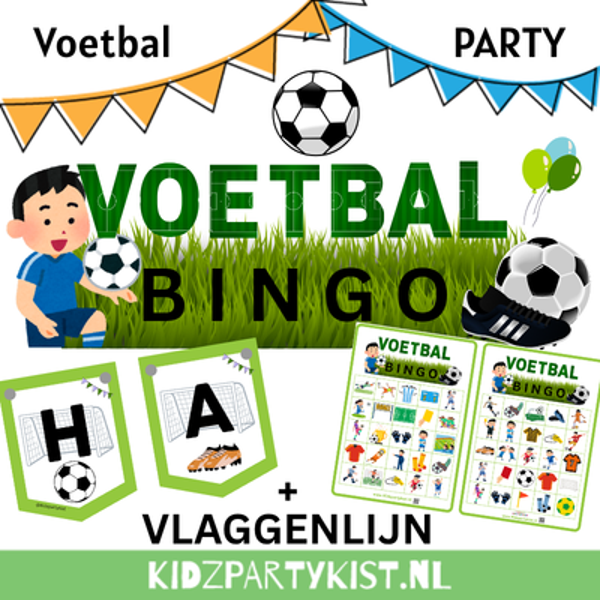 Voetbalfeestje bingo en vlaggenlijn