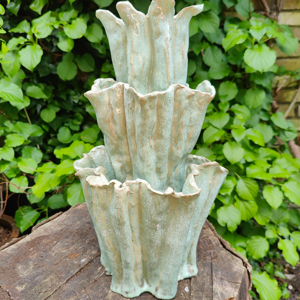 Stacked Bold Leaves Vase