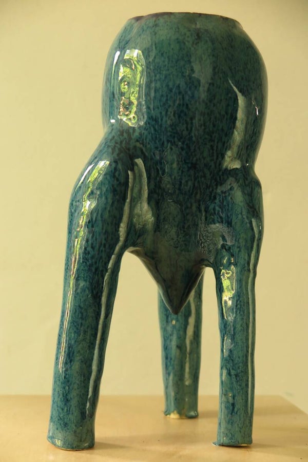 Blue Vase on Legs