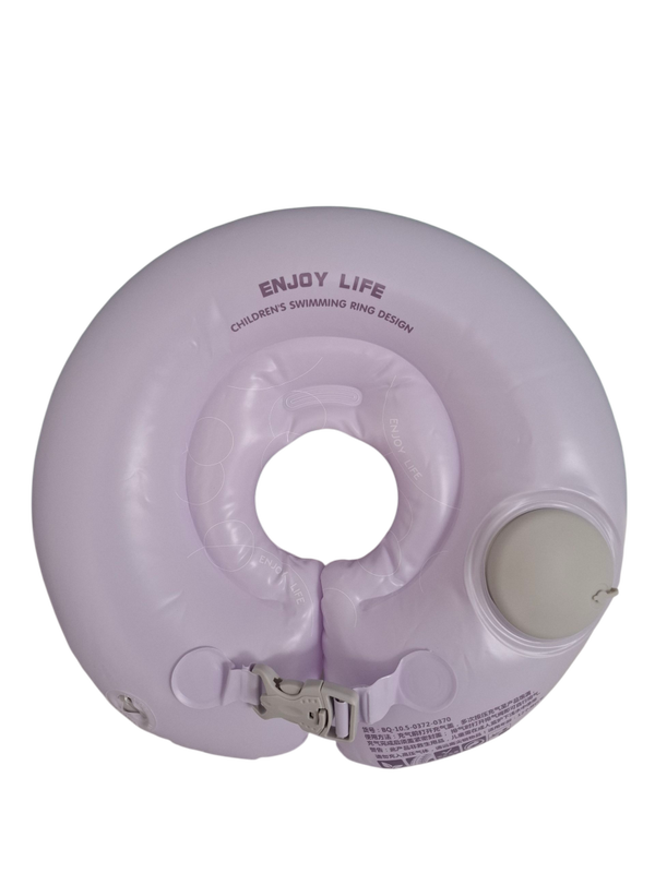 Opblaasbare nekfloat lila met geïntegreerde handpomp