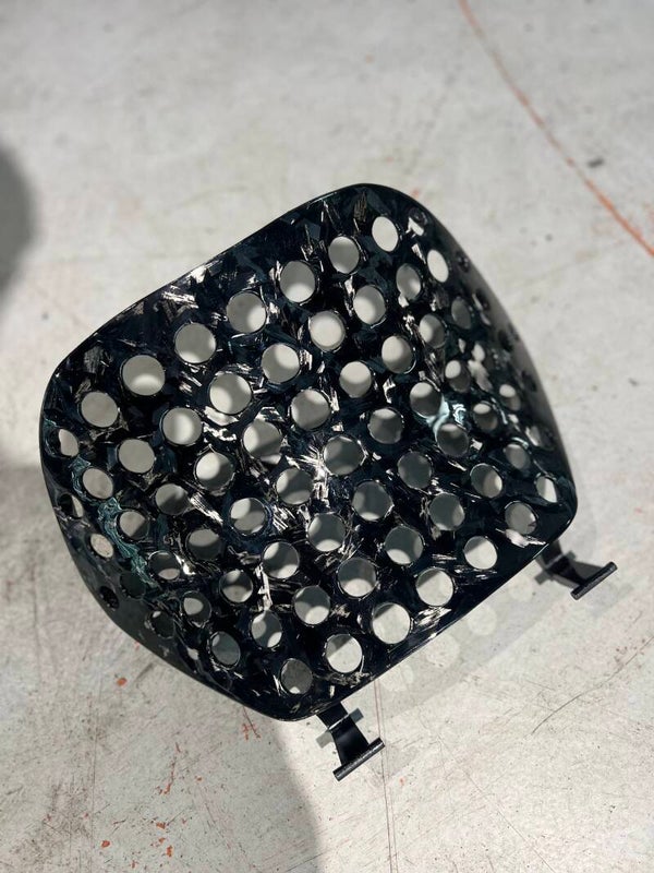 Forged carbon beenschild klep Piaggio zip met lucht gaten