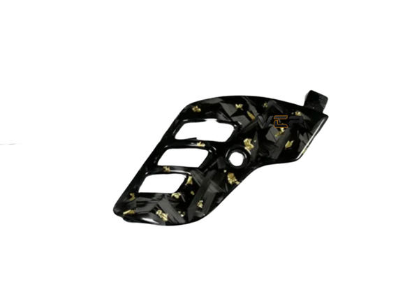 Gold-Edition Froged Carbon Schokbreker / voorvork kapje met gaten Vespa Sprint / Primavera