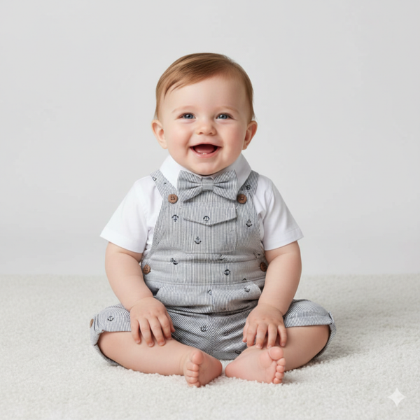 Little Gent Dungaree Set