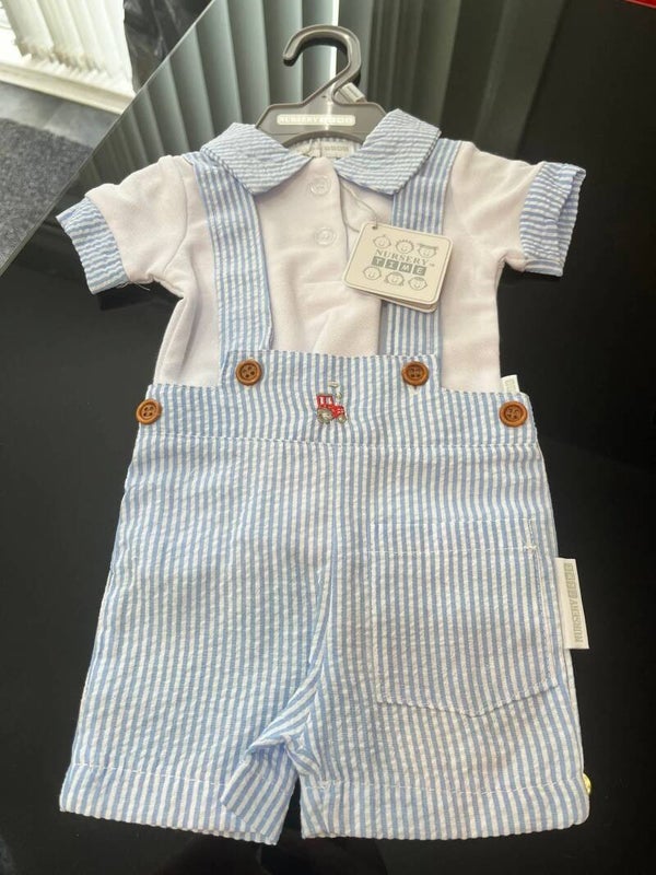 Stripe Dungaree Set
