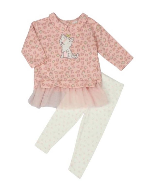 Leopard Tutu Top & Leggings Set