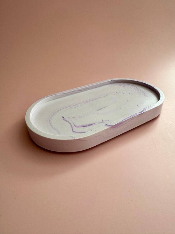Schaaltje Medium | Marmer Paars