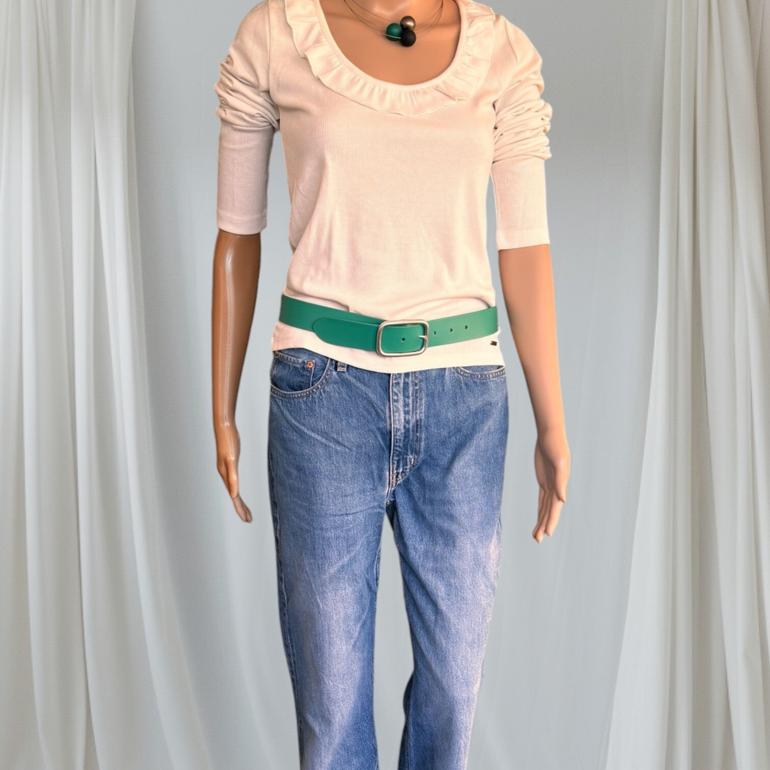 Pepe jeans t-shirt blanc élégant à volants