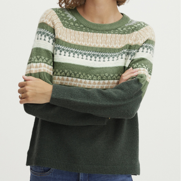 Fransa FRISABELLA - Pullover - jungle green mix
