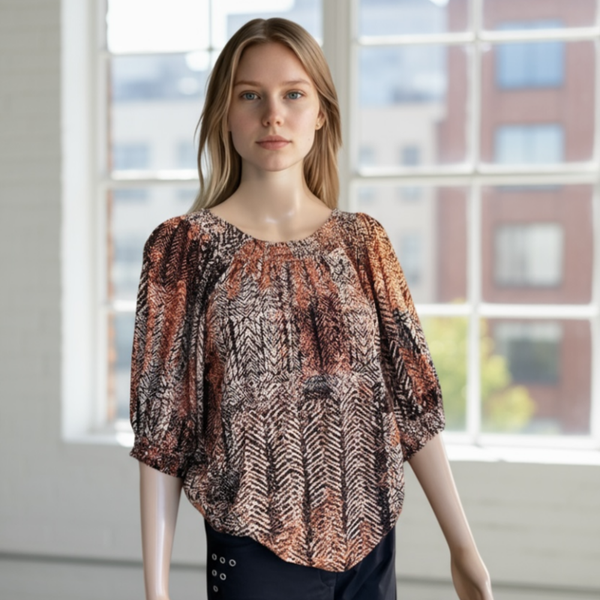 Tramontana top blouse brun neuve XL