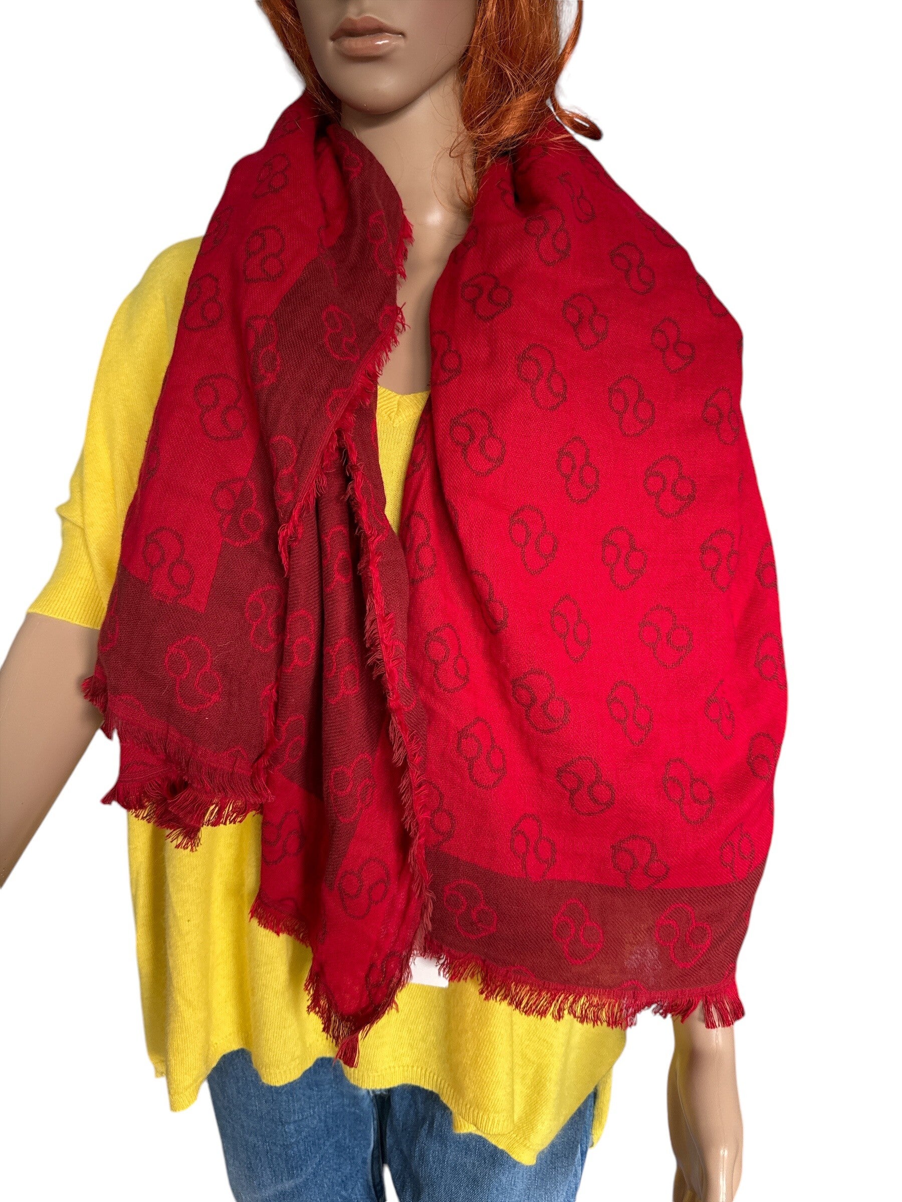 S.Oliver Grand foulard rouge à motif