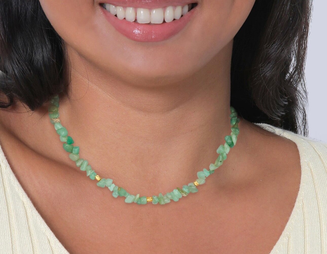 Elli AVENTURIN CHOKER - Collier - hellgrün