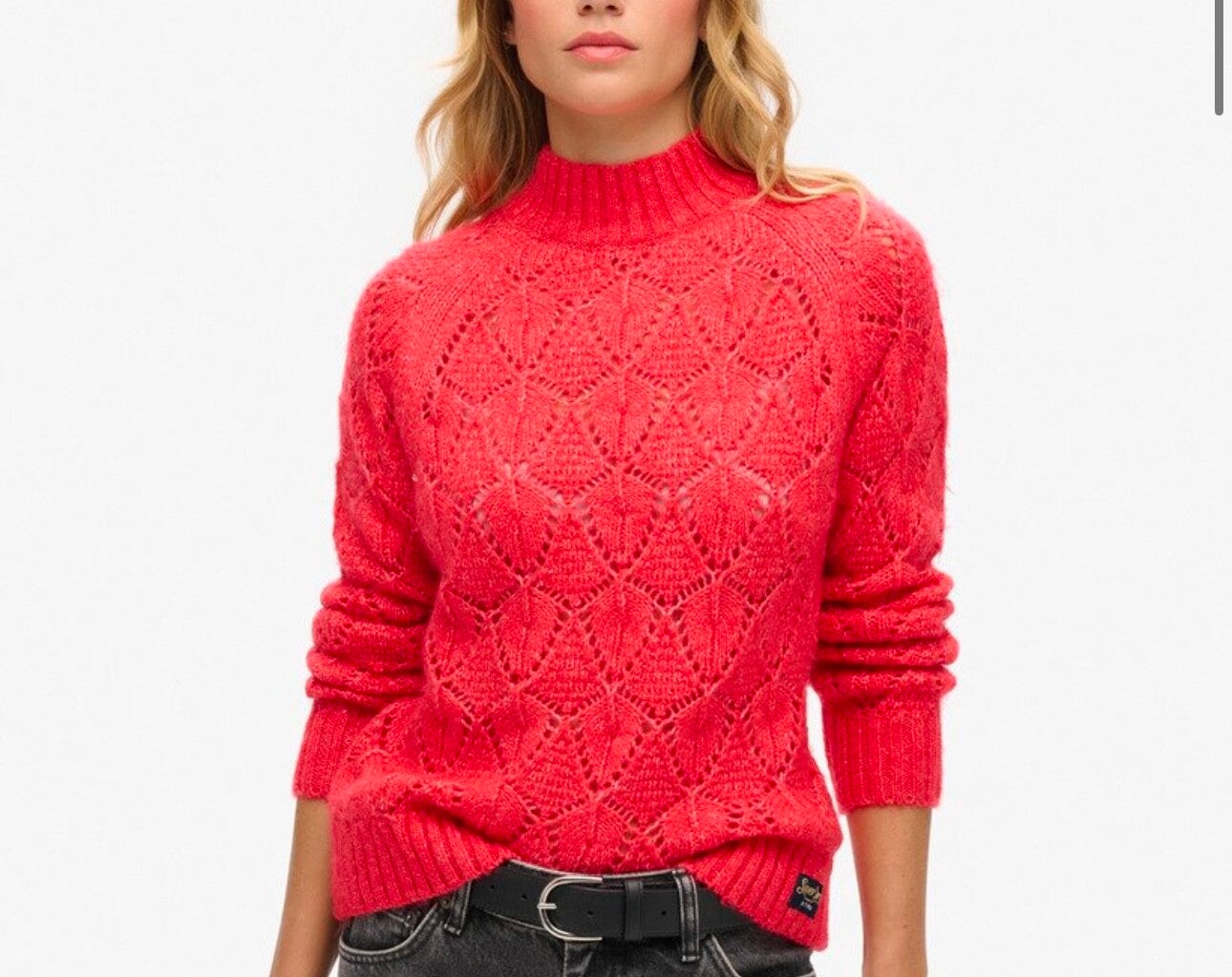 SUPERDRY pull rouge rose