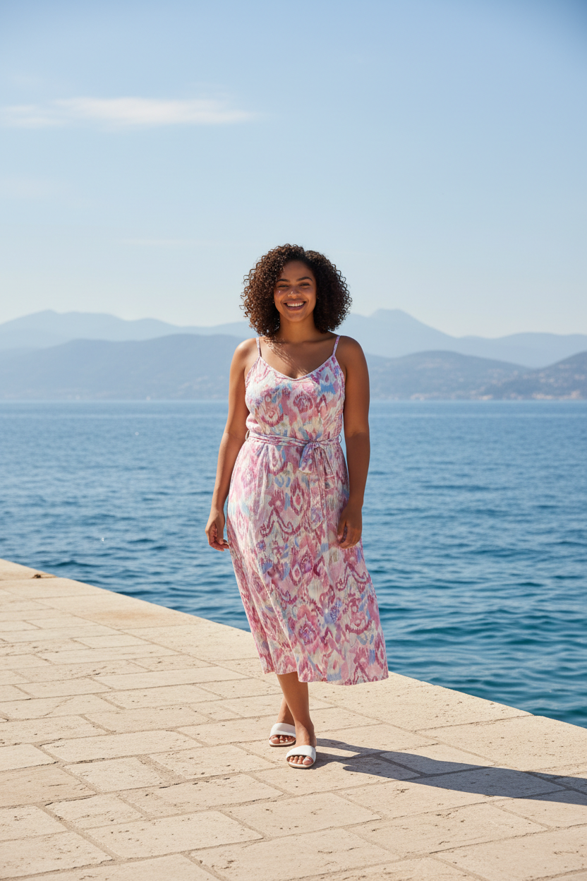 Driver Jeans Robe d'été légère à motifs pastel