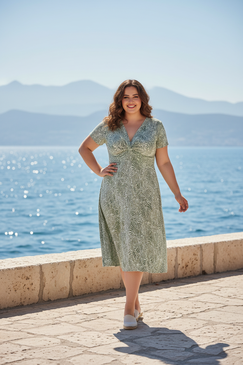 Robe Olsen Tropical Taille 42 vert