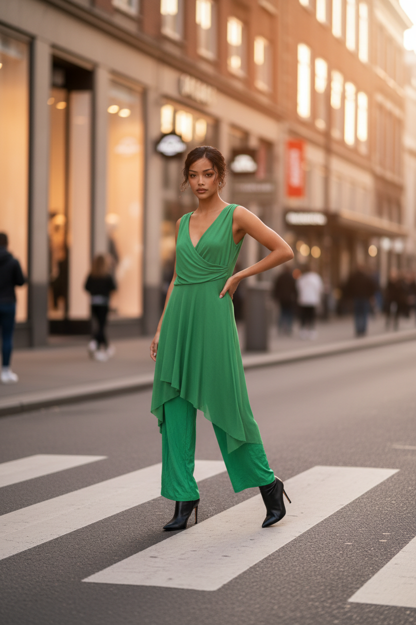 Maloka Robe verte élégante