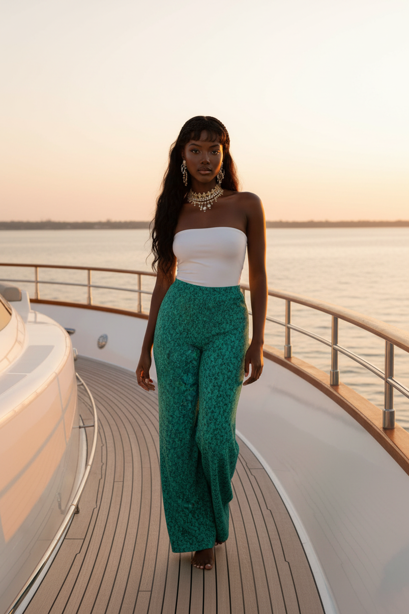 Pantalon Grace & Mila vert sapin