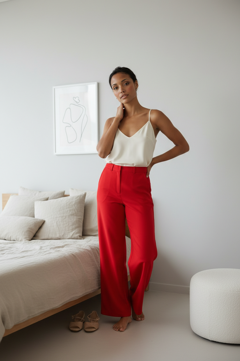 Lpb Pantalon rouge neuf