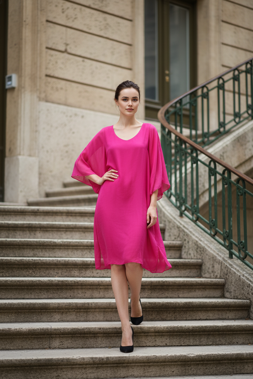 Robe Benita Driver Rose, Taille S/M