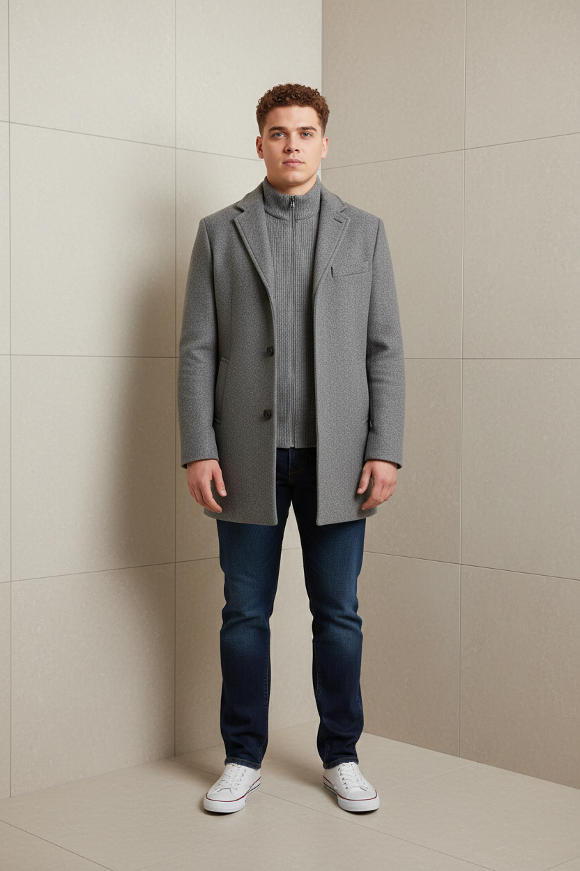 S.Oliver Manteau Homme Gris