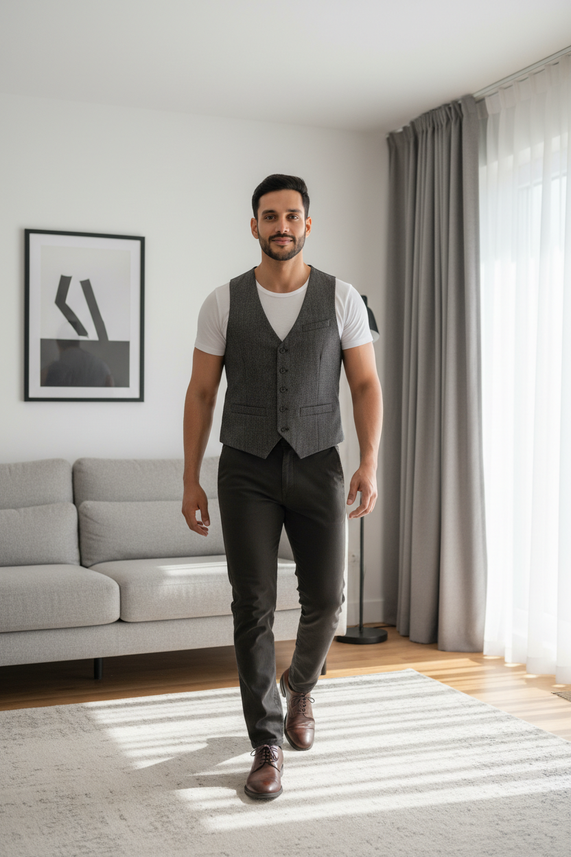 Driver Elégant gilet homme, taille M,