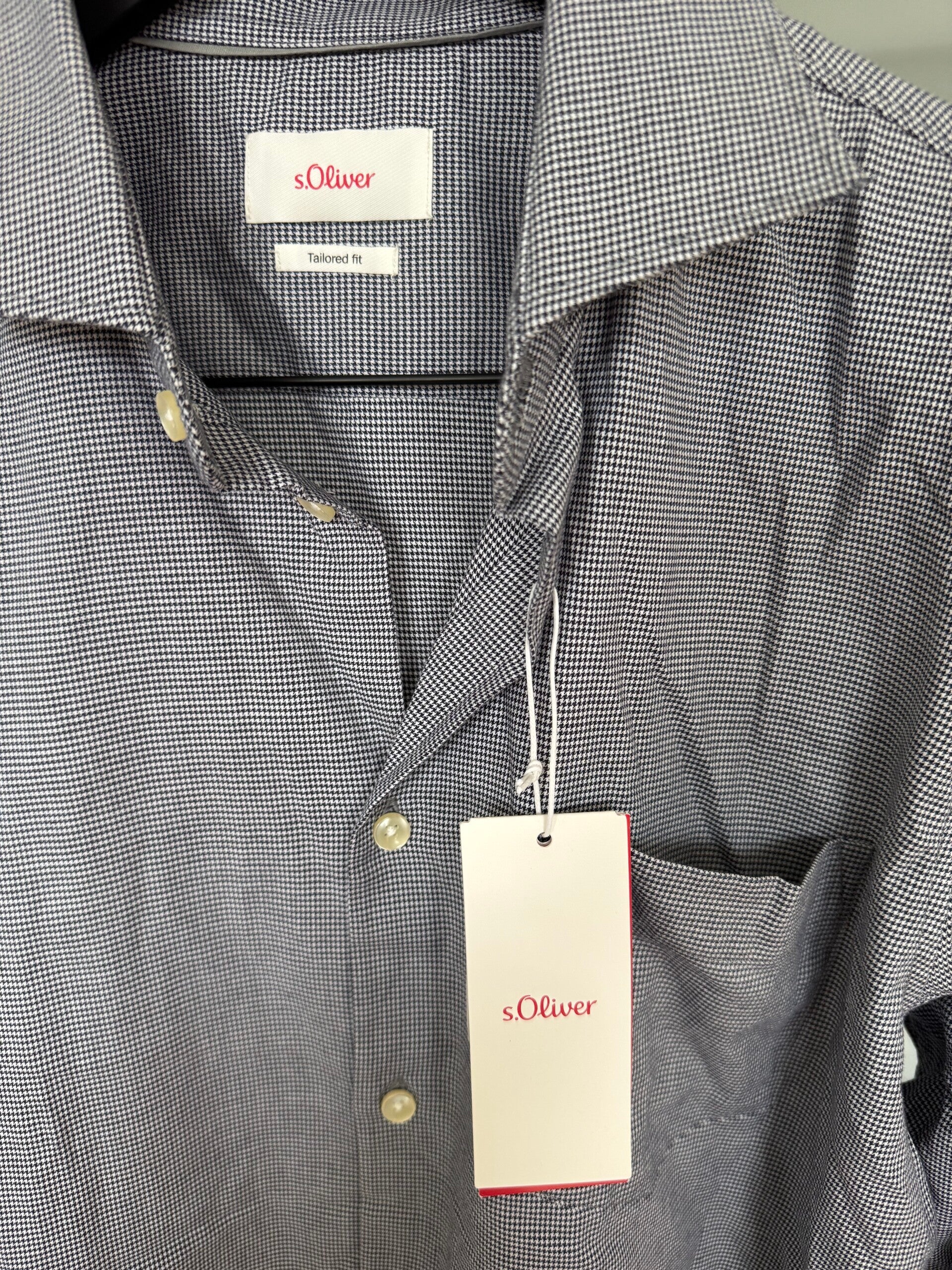 Chemise homme S.Oliver neuve, taille L gris