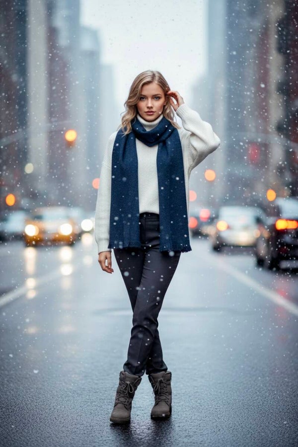 Esprit écharpe bleu marine