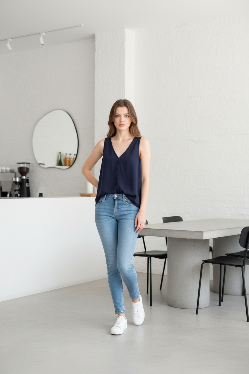 Esprit Débardeur bleu marine taille S,