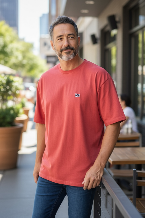 Lee Cooper t-shirt corail unisexe