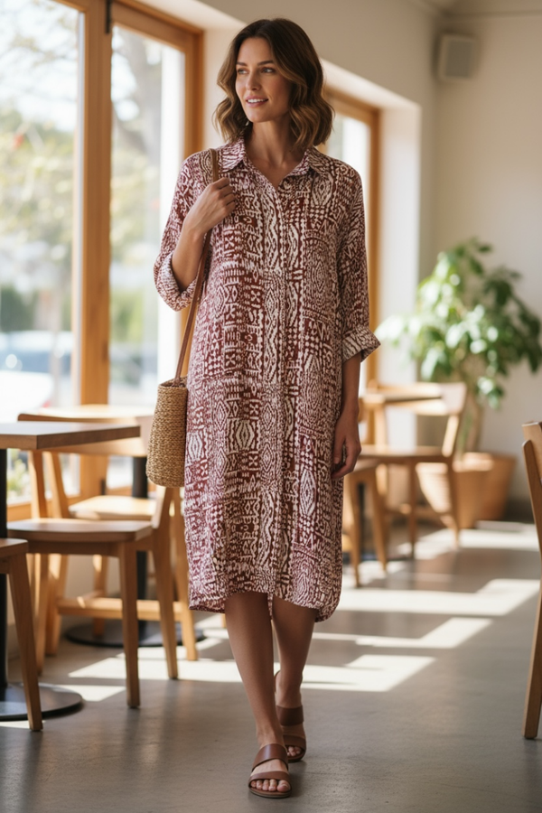 Tramontana tunique robe brune neuve