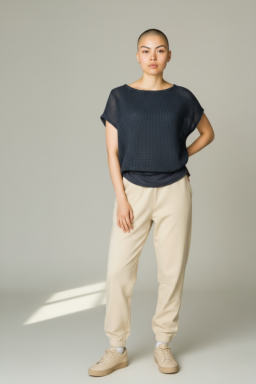 Street One t-shirt pétrole avec superposition en résille