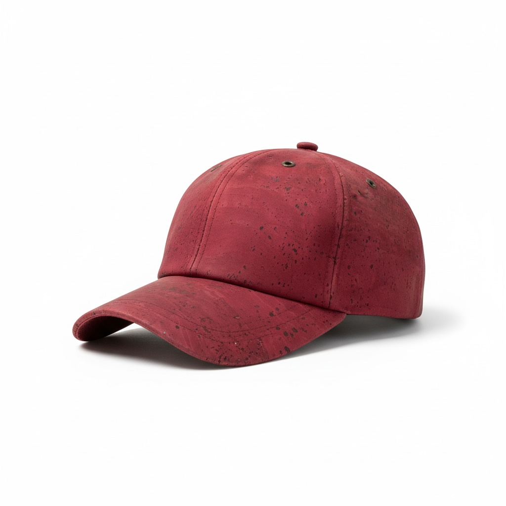Casquette unique en liège rouge - Style décontracté