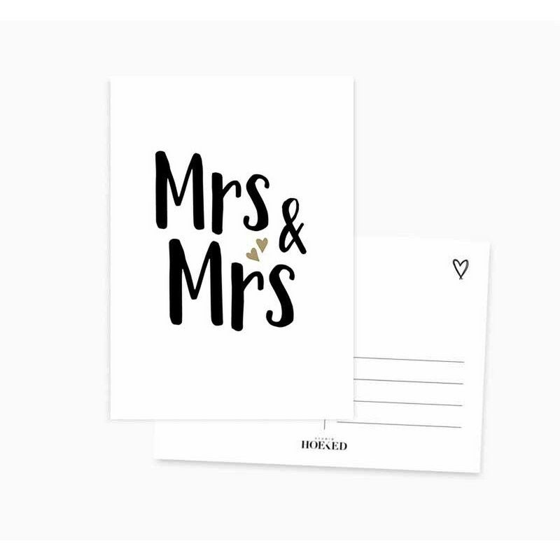 Wenskaart A6 - Mrs & Mrs