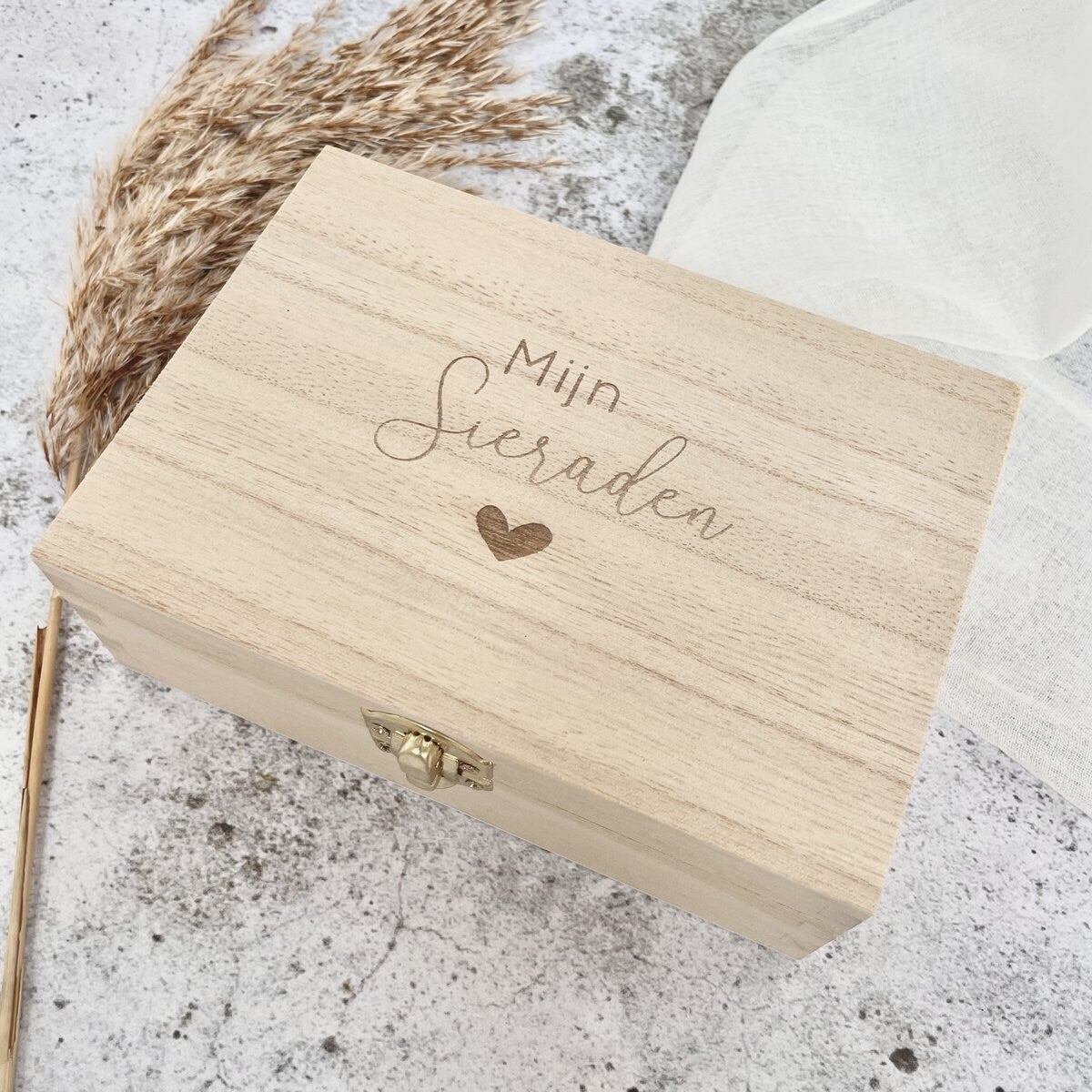 Houten kistje - mijn sieraden