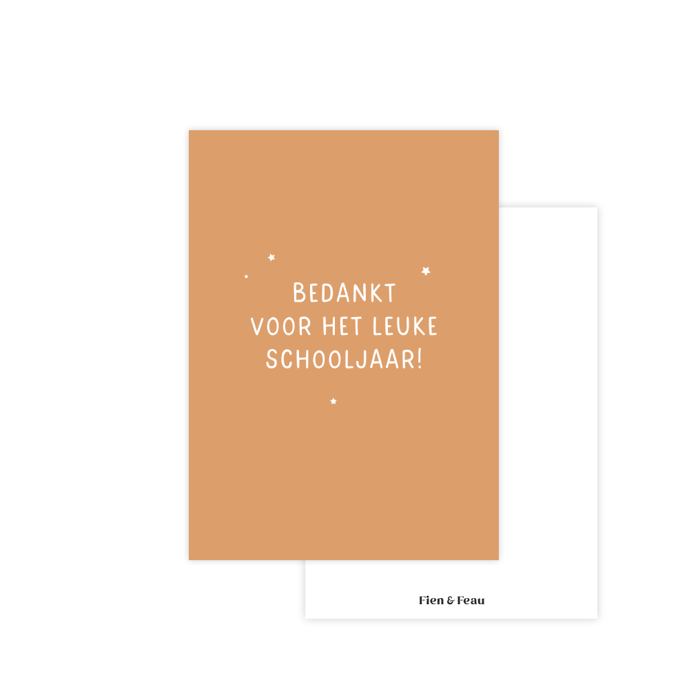 Wenskaart A6 - Bedankt voor het leuke schooljaar