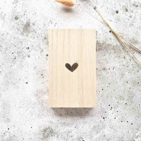 Hartje - aankondigingskistje - houten kistje