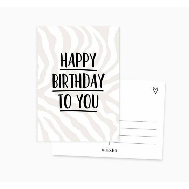 Wenskaart A6 - Happy birthday to you