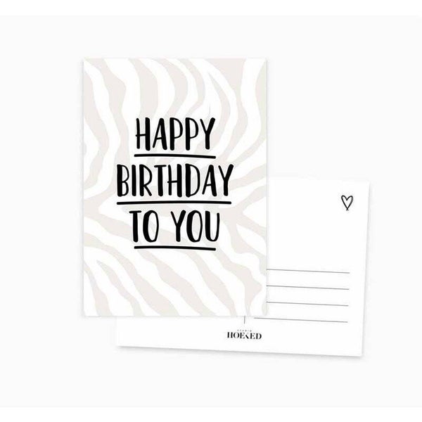 Wenskaart A6 - Happy birthday to you