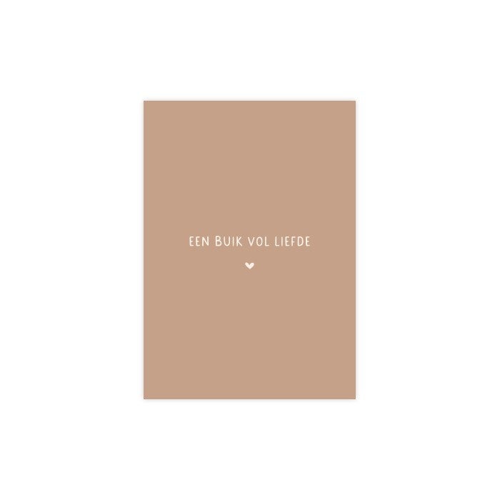 Wenskaart A6 - Een buik vol liefde