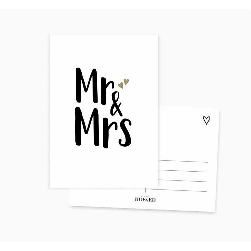 Wenskaart A6 - Mr & Mrs