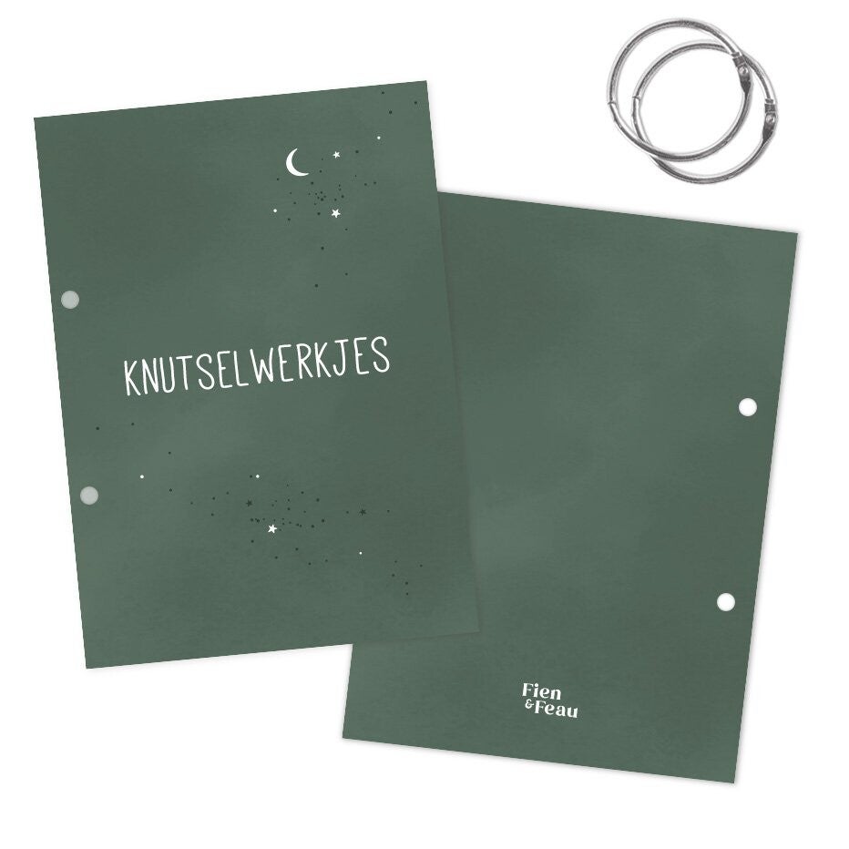 Bewaarbundel knutselwerkjes A4 | groen heelal