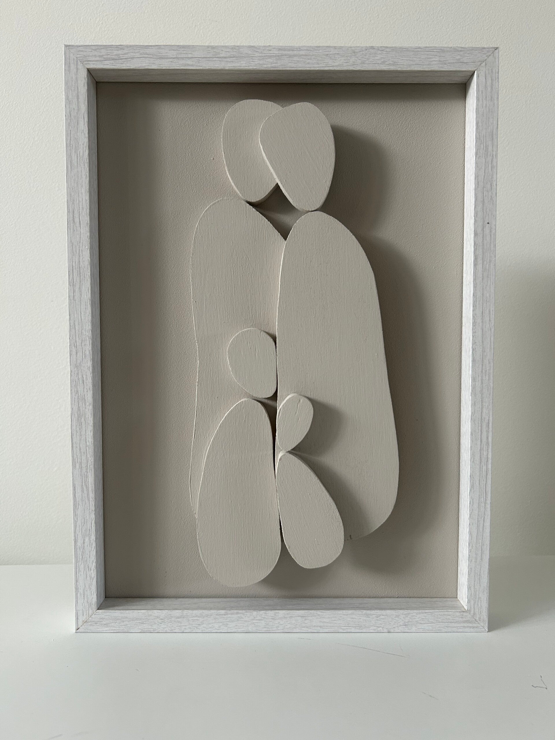 Houten familie portret