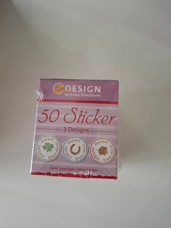 Sticker Rollen 50 Sticker Viel Glück