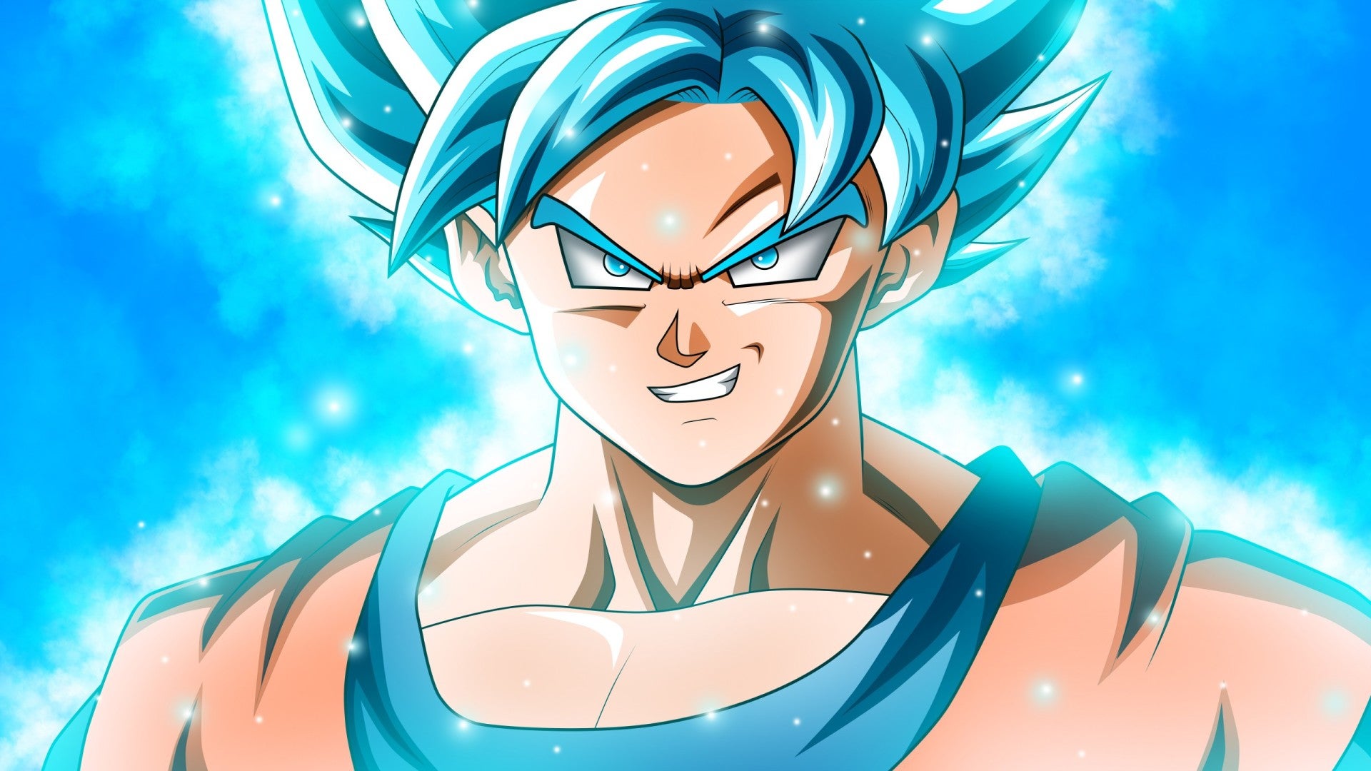 anime= dragonball super de man op het plaatje heetgoku en is super saiyan blue