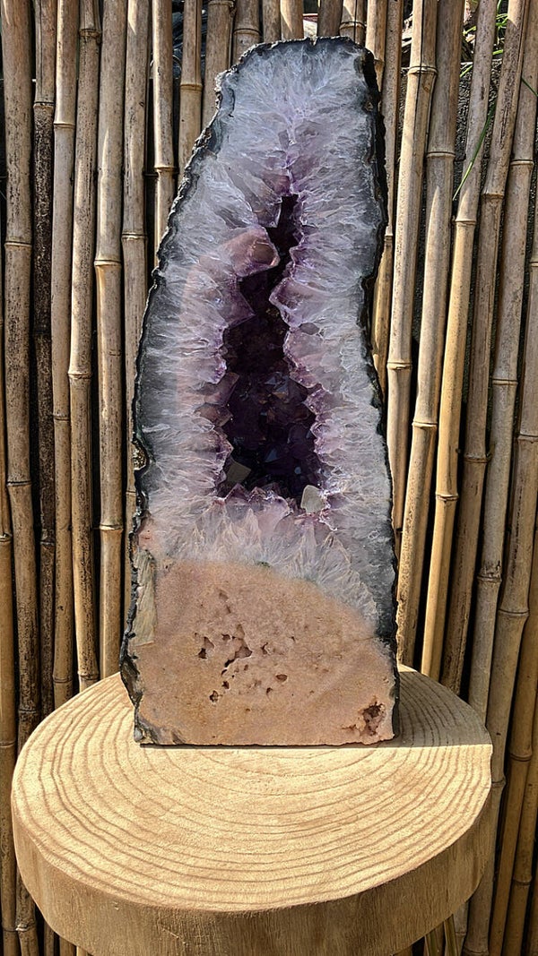 Amethist Geode met roze amethist