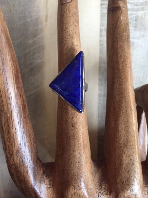 Lapis lazuli driehoek - maat 15 1/2