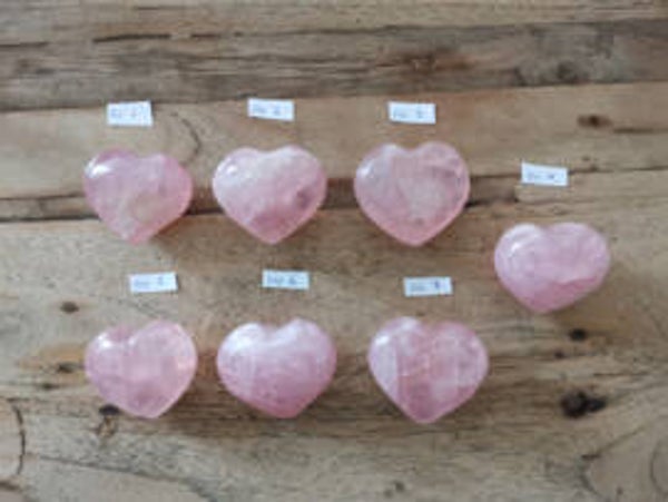 Roze kwarts hart - 4,5 - 5 cm