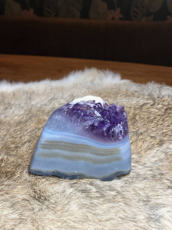 Amethist met chalcedoon - gepolijst
