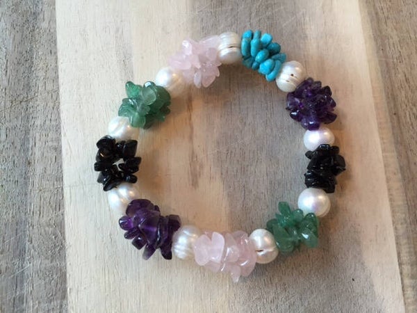 Armband diverse edelstenen