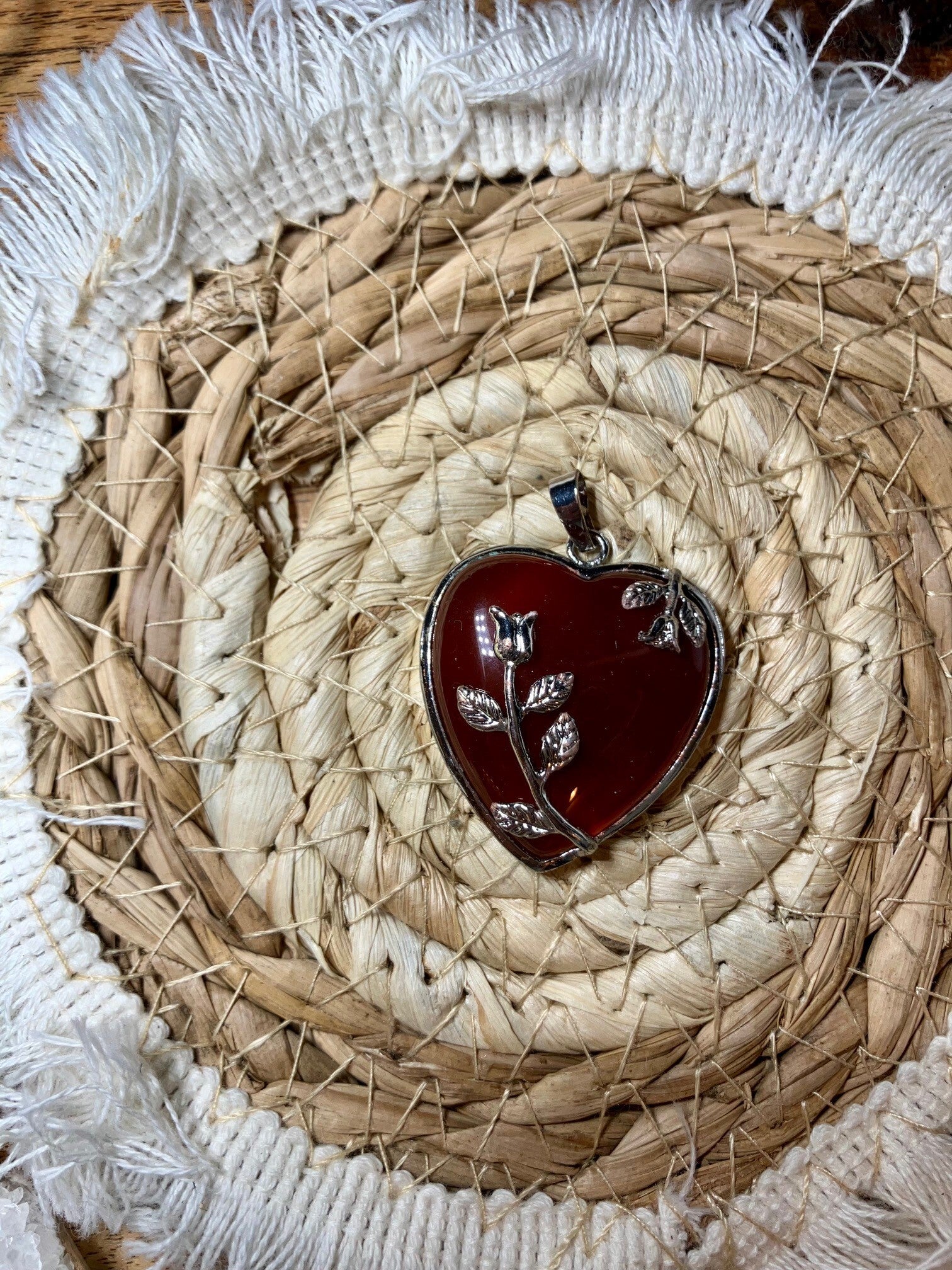 Carneool hanger hart